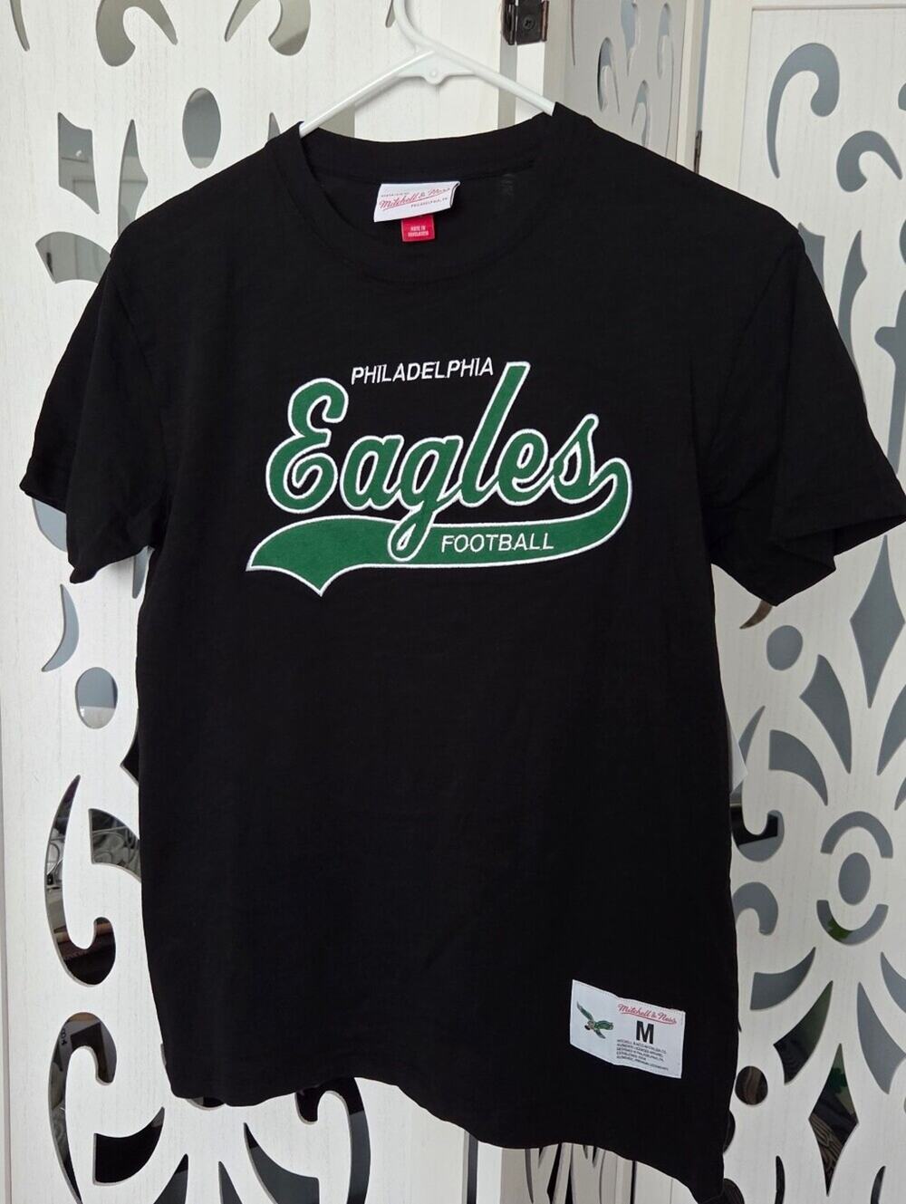 Mitchell & Ness Philadelphia Eagles Youth Medium M 10/12 Black T-Shirt Retro